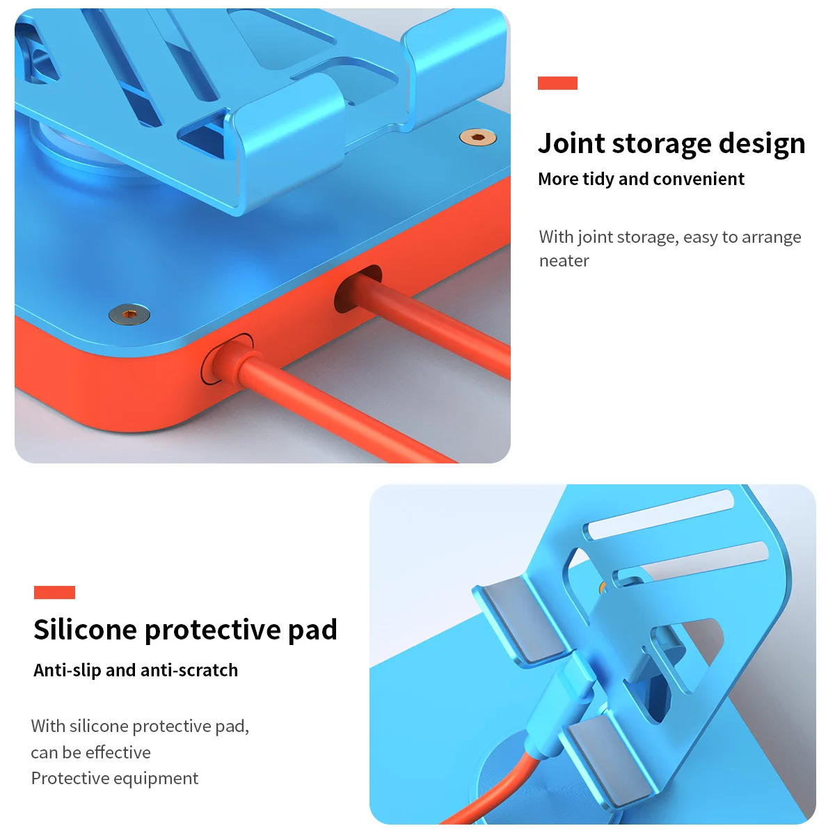 Estación de acoplamiento con soporte de USB-C ajustable, Hub plegable 3 en 1 con USB C, 4K HD,USB2.0,PD, carga de 100W para ipad Pro, interruptor OLED