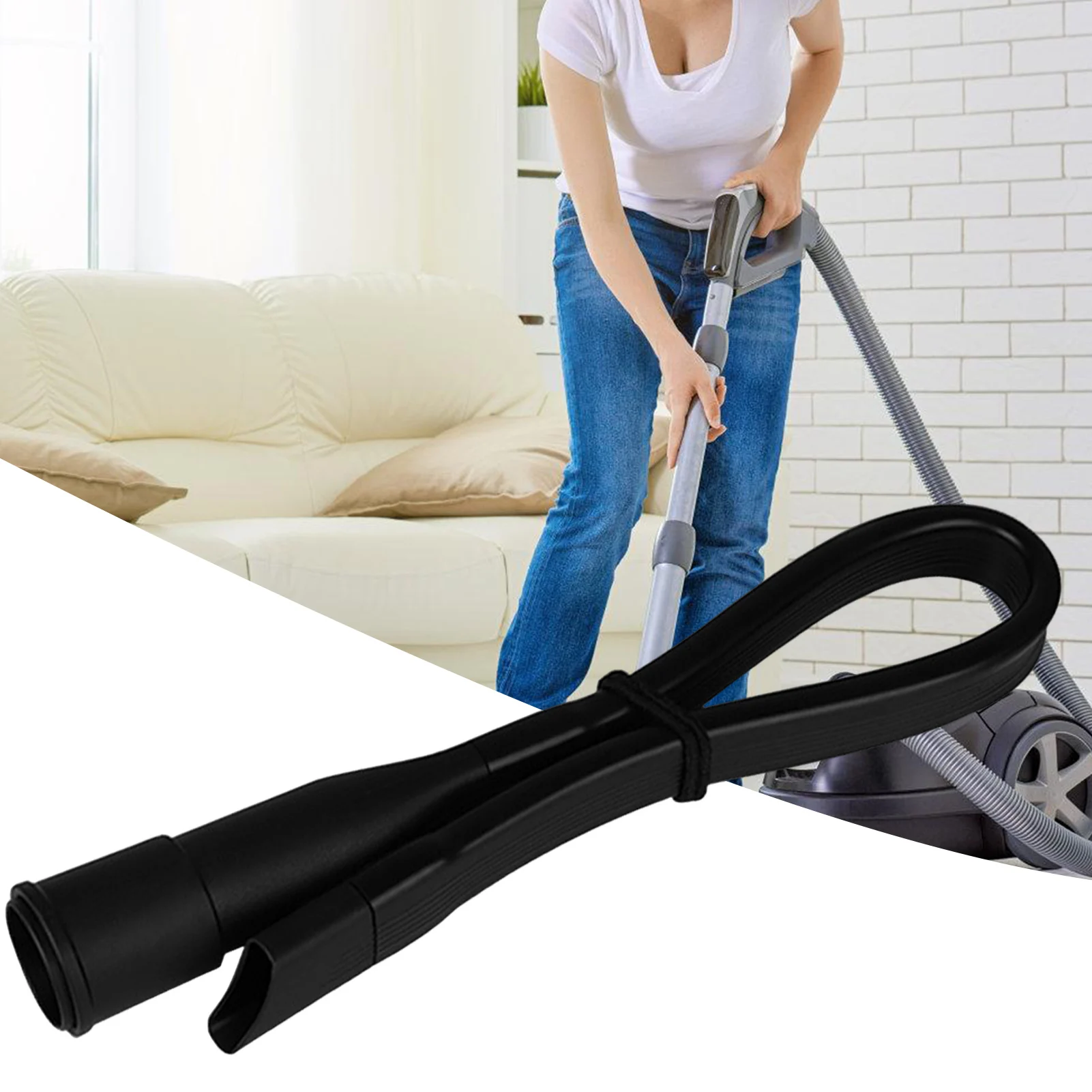 Vacuum Cleaner Cleaning Head Attachment 32mm 35mm Flexible Flat Design For Home Use Cleaning Under Furniture And Narrow Spaces