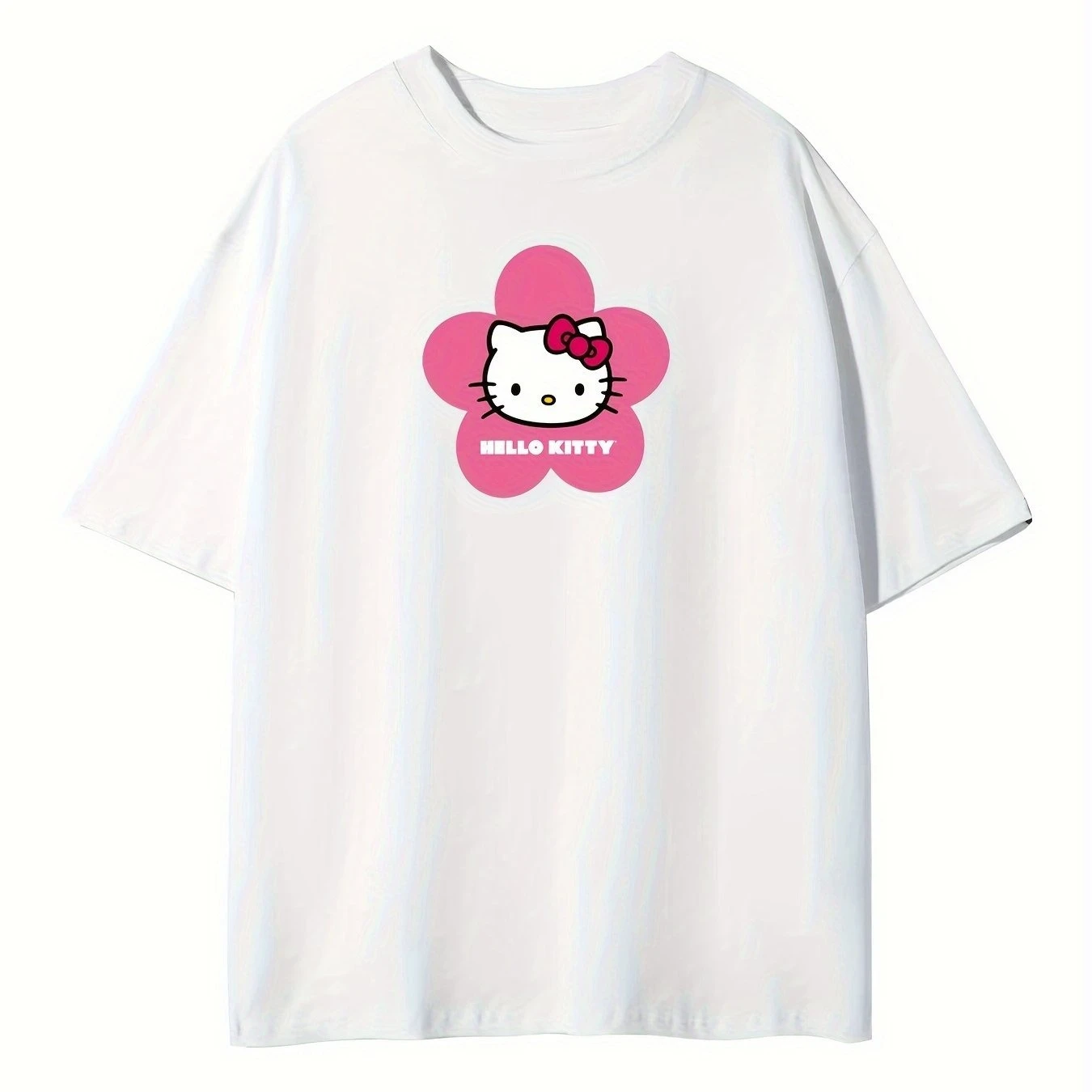 

Хлопковые мужские и женские футболки с графическим принтом «Hello Kitty», лето, осень-зима, роскошные брендовые спортивные футболки с короткими рукавами