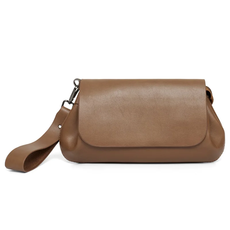 PU leather men's flip-top clutch, multi-functional storage, business grip, large-capacity wallet