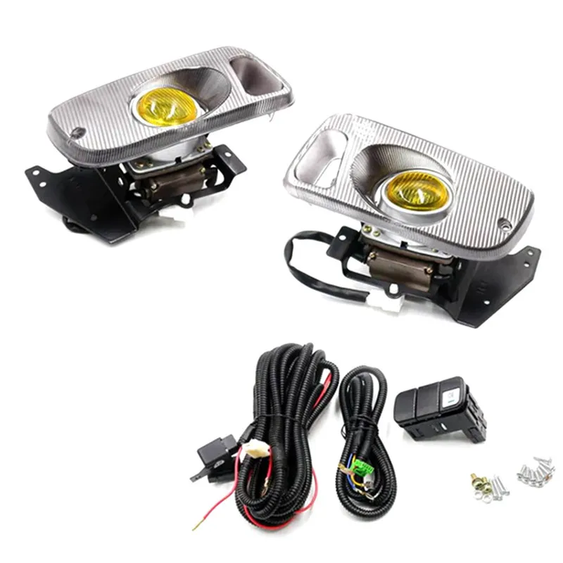 1Set Left Right Fog Lamp Front Bumper Driving  Fog Light For Honda Civic 1992-1995 2/3D Eg D15 D16 1.5/1.6 +Switch Wring
