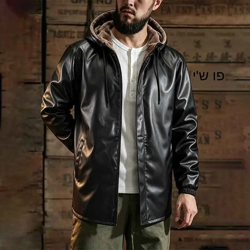 Men's Fashionable 3D Hooded Cotton Jacket Coat Pure Color Mid-Length Winter Outerwear Thick Casual Style Chinese Brand