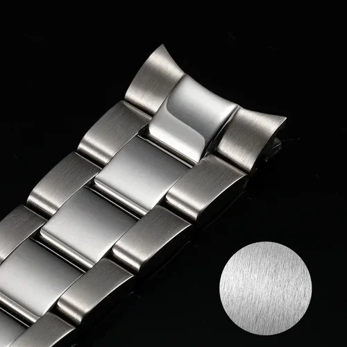 Imagen 2 del producto Correas de reloj 904L para Rolex daytona submariner, correa de reloj NH35 NH36, cierre de bloqueo deslizante, pulsera de reloj de acero inoxidable sólido de 20/21MM