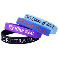 Custom Silicone Wristbands Personalized Text Debossed Rubber Bracelets for Motivation, Party Favors, Fundraisers, Birthday 2