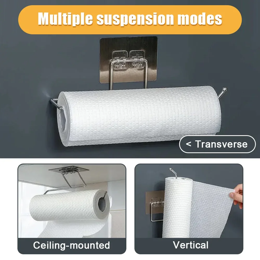 1/2PCS Hanging Toilet Paper Holder Roll Paper Holder Bathroom Towel Rack Stand Kitchen Stand Paper Rack Home Storage Racks