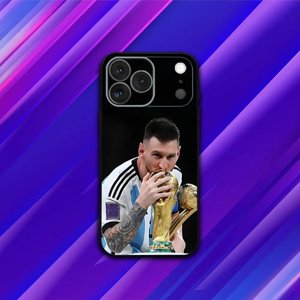 لا. حافظة هاتف M-Messi لكرة القدم لهاتف iPhone 17,16,15,14,13,12,11,Pro,Max,Plus,X,XS,SE4,E,Mini,Soft Black Case #4