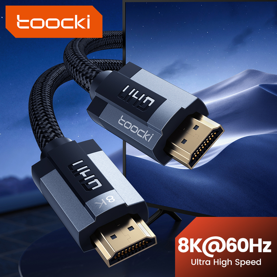  Toocki USB HDMI Cable for Xiaomi TV Box PS5 USB HUB Projector Ultra High Speed Certified 8K@60Hz Cable 48Gbps EARC Dolby Vision 