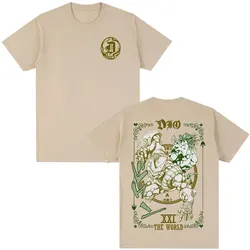 Anime Jojo Bizarre Adventure T-shirt Dio Brando Jotaro Kujo Manga Graphic T-shirts Men Women Cotton Casual Oversized T Shirts