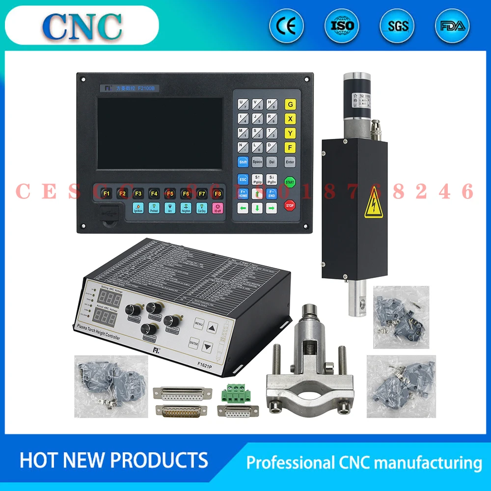 

F2100B pengontrol CNC 2 sumbu + Plasma F1621 + pengangkat 2400mm/menit untuk mesin pemotong Plasma CNC