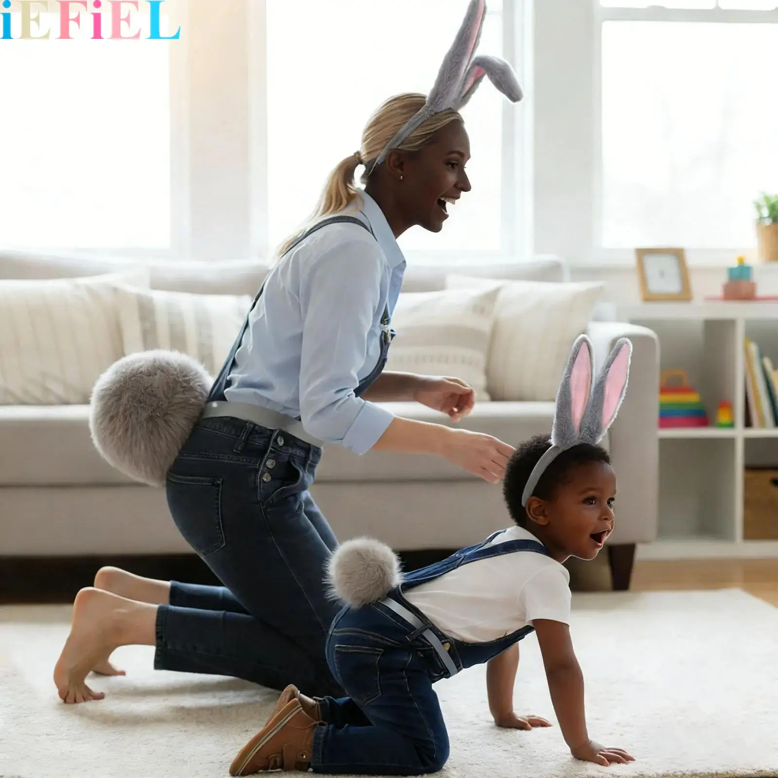 

Bunny Ears Headband Easter Ears Costumes Accessories Furry Rabbit Ears Bunny Ears And Tail for Halloween Cosplay