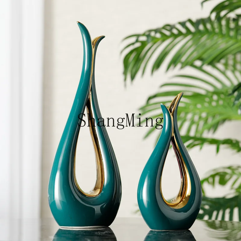 DSA Creative Modern Vase Home Living Room Entrance Wine Cabinet TV Cabinet Decoration Ceramic Flower Arrangement