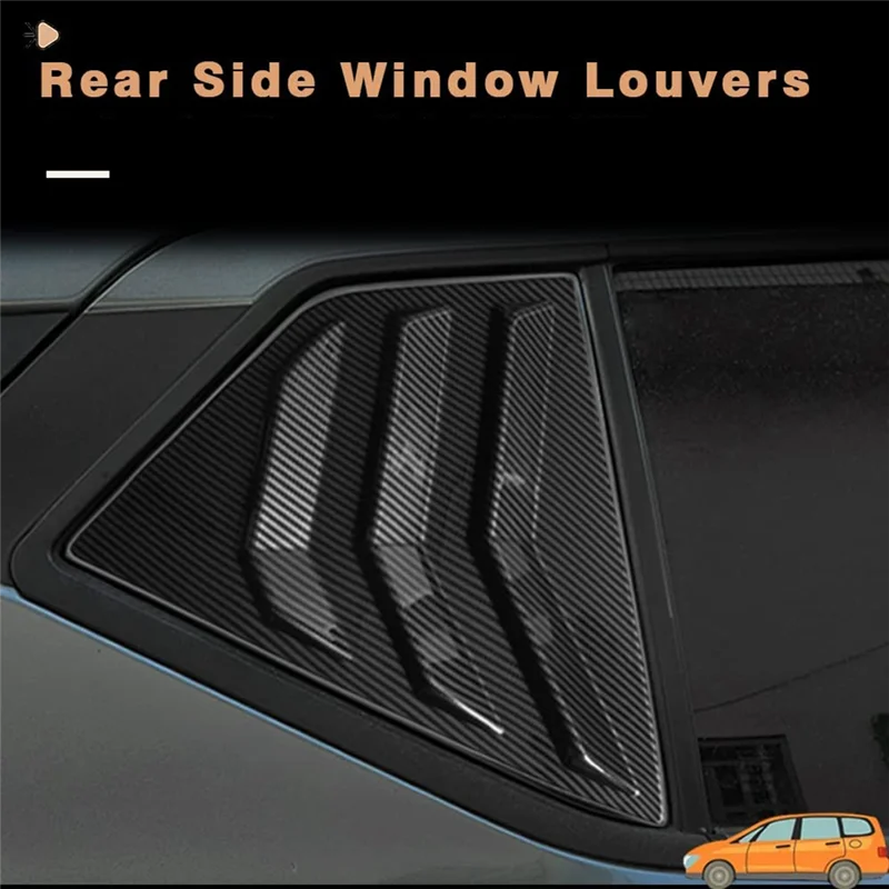 Achterzijde Raam Lamellen voor Nissan Kicks 2018-2023 Air Vent Scoop Shades Cover Accessoires - Koolstofvezel