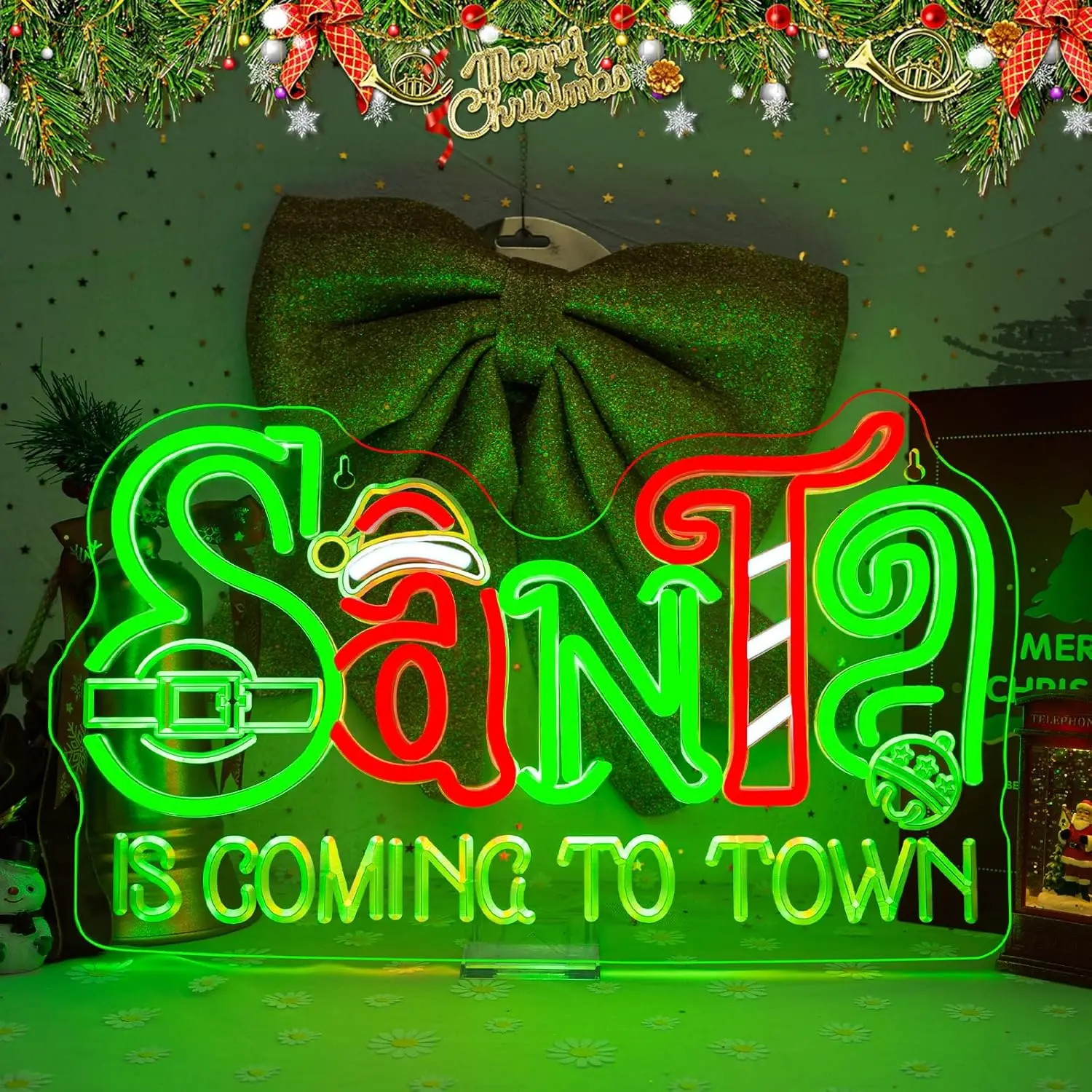 

Рождественская неоновая вывеска USB с регулируемой яркостью, светодиодный неоновый свет для спальни, мужской пещерный бар, свадебная вечеринка, зимнее украшение для дома, подарок, рождественский свет