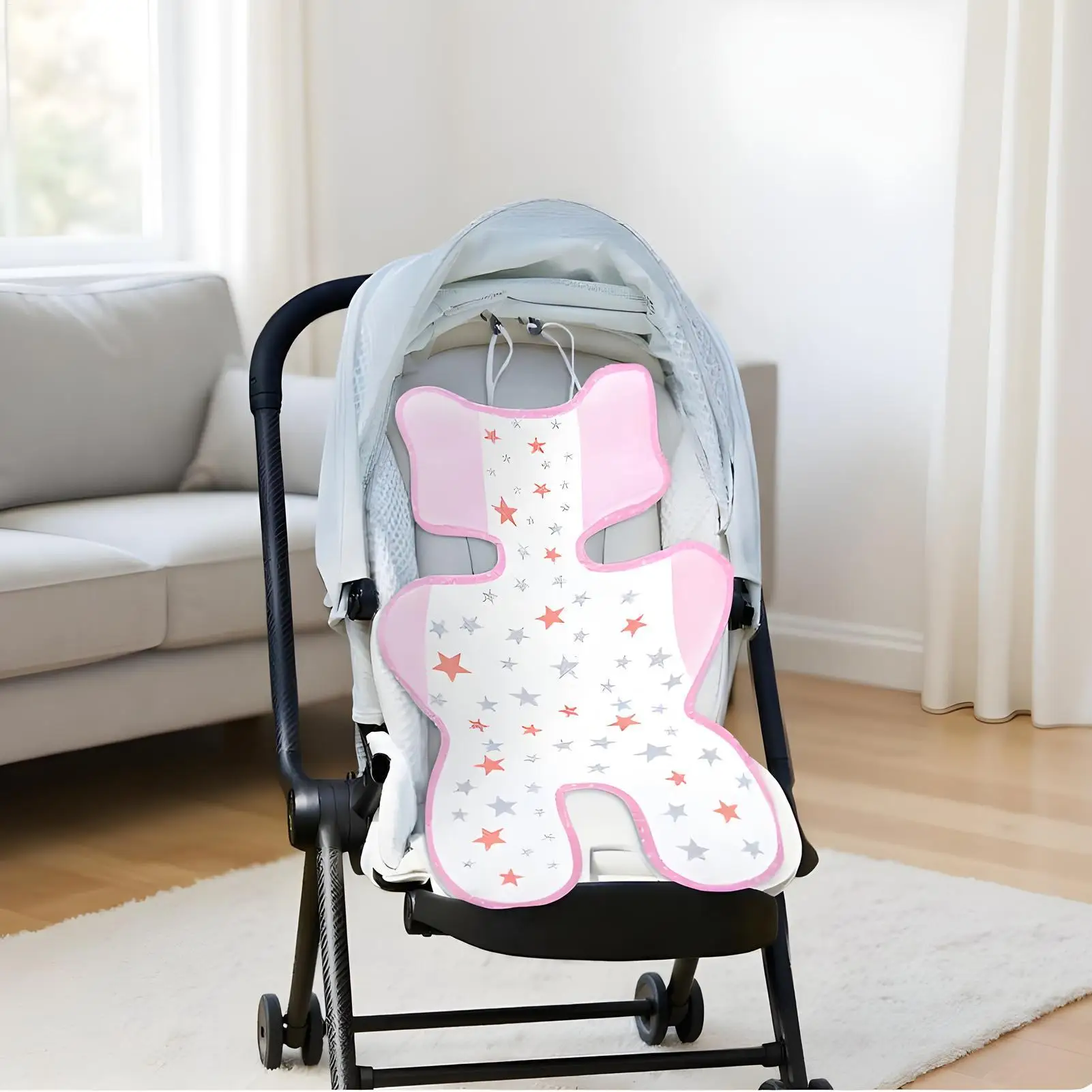

Stroller Cooling Pad 3D Mesh Car Seat Cooler Pad For Toddler Anti-Slip Cooler Mat Portable Cushion Liner For Picnics Walking