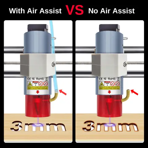 LASER TREE 5W Optical Power Laser Head For CNC 3018 PRO Engraving Cutting Machine with Air Assist 450nm Blue Light TTL Module