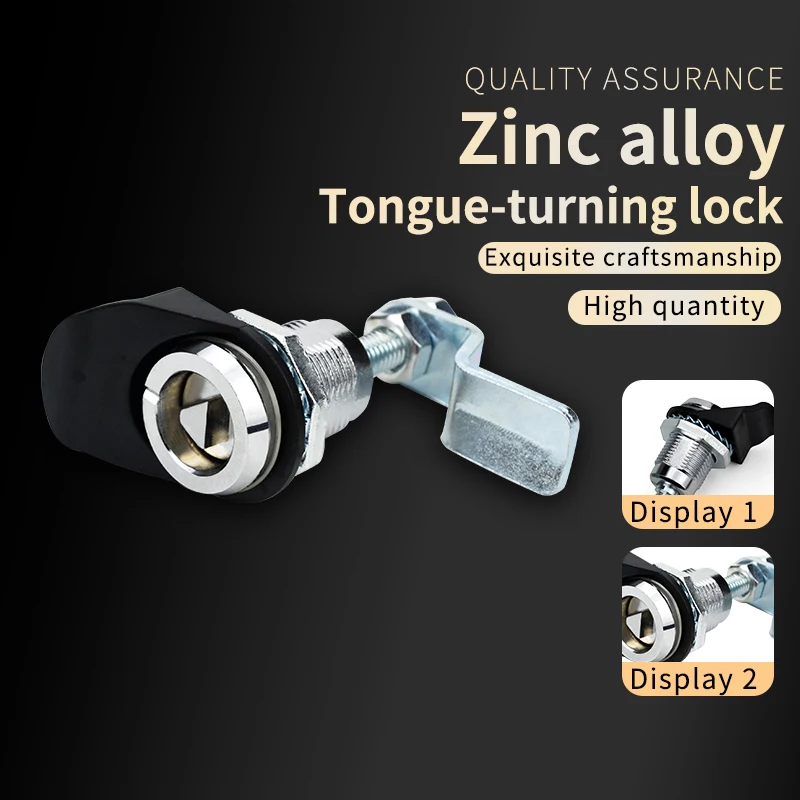 Zinc Alloy Triangle Lock Electric Box Distribution Cabinet Door Lock Telescopic Rotary Tongue Lock Garbage Bin Lock Compression