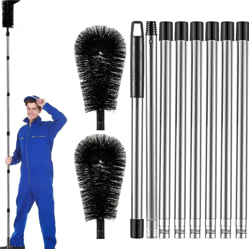 Extendable Telescopic Gutter Cleaning Brush Roofing Tool - Easy Remove Sink Filter Sewer Brush for Roof Drainage
