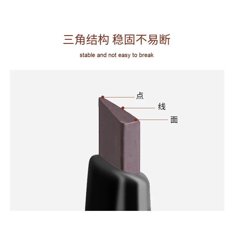 구이Petit crayon à sourcils à barre d'or imperméable et résistant à la transpiration et aux taches pour sourcils naturels 3D noyau femelle gris marron이