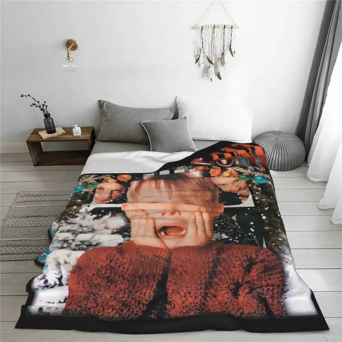 Retro Home Alone Aftershave Kevin Blankets Fleece Autumn/Winter Multi-function Warm Throw Blanket for Bedding Couch Bedspreads