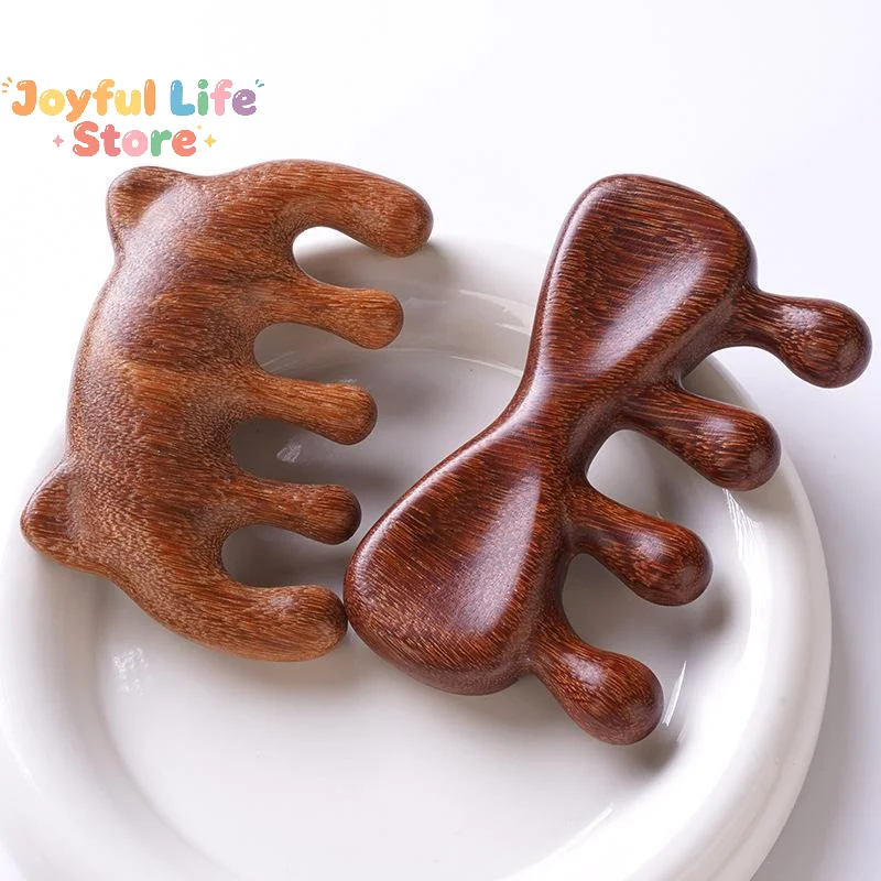 NEW SALE Sandalwood Gua Sha Tool For Face Body Foot Massage Lymphatic Drainage Trigger Point Self Care Gift