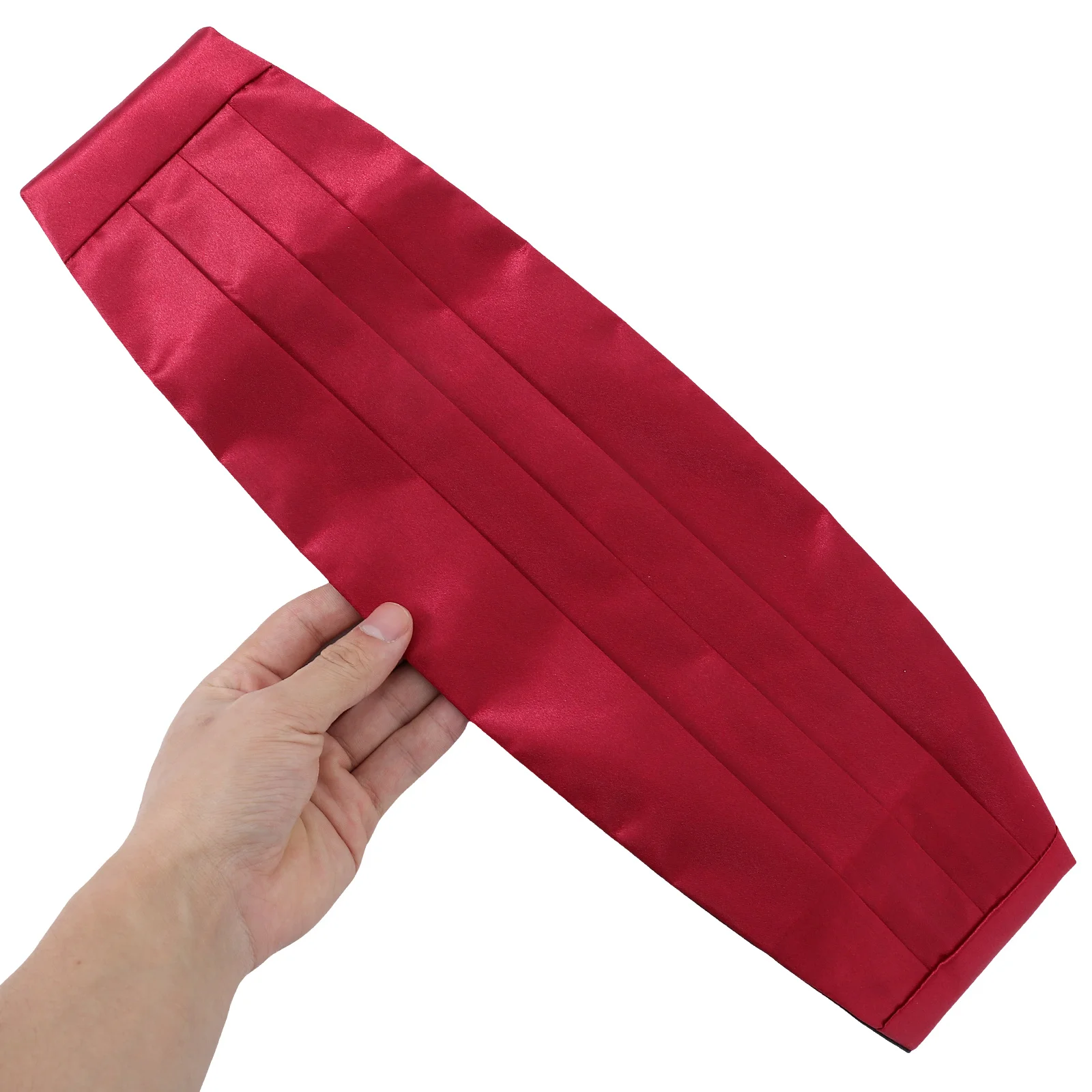 

Men Dress Girdle Ties Cummerbunds Bow Tie Pocket Square Set Casual Suits Red Polyester Oversize Mens Wedding Party Accessories