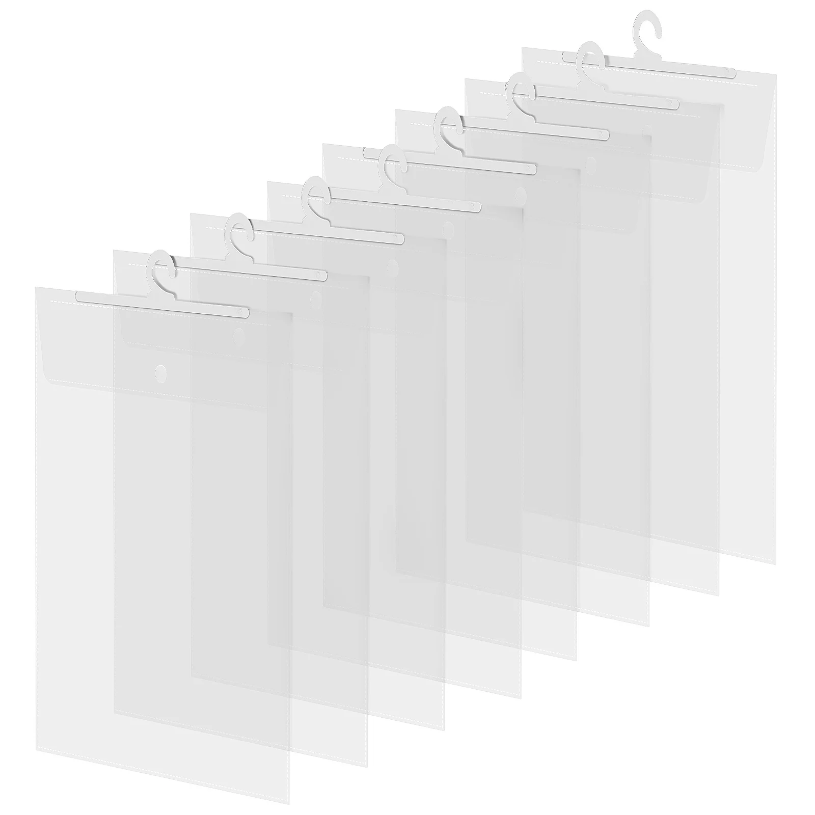 

30 Pcs Hanging Storage Bag Hangers Creative Clothing Headwear Organizer with Hook Pvc Travel