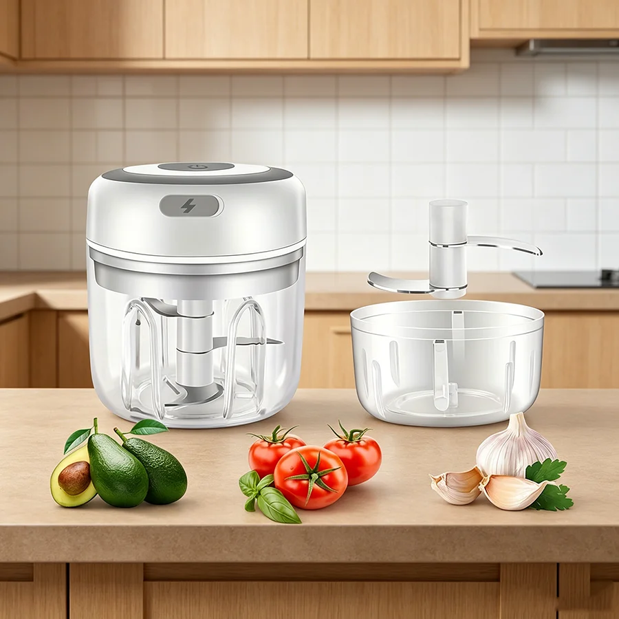 250ml Mini Cordless Electric Food Chopper 5