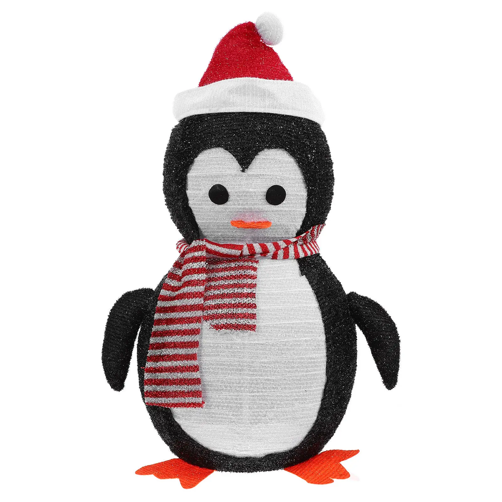 Foldable Christmas Penguin Lantern Yard Garden Display Lighted Holiday Decorations Indoor Outdoor Penguin Lantern Collapsible