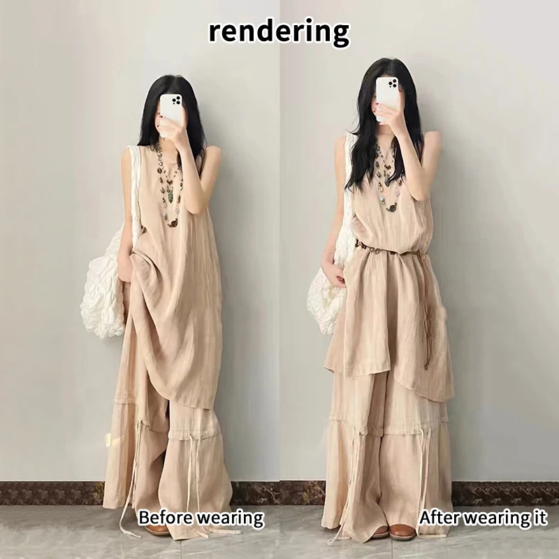 เรียบง่ายอเนกประสงค์ทอมือพู่ลูกปัดไม้เข็มขัดสไตล์ชาติพันธุ์เอวอุปกรณ์เสริมวันหยุดเอวcinchingเชือกเอว