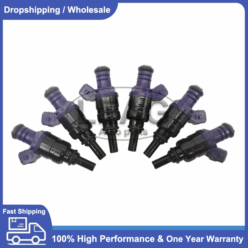 6pcs Fuel Injector 1439800 for BMW 330 530 X3 X5 E36 E39 E46 E53 E60 E65 E66 E83 E85 3.0L A2C59514053 13537546245 13641439800