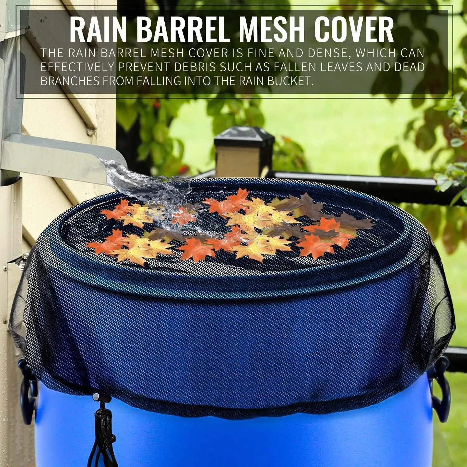 Bucket Filter Screen Protective Cover. Water Tank Insect Proof Net, Preventing Fallen Leaves. Garden Outdoor Supplies and Tools