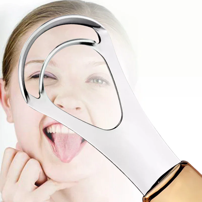 

Скребок для языка из нержавеющей стали, очиститель для нанесения налета на языке, щетка для нанесения покрытия на языке, инструмент для чистки языка полости рта, свежее дыхание