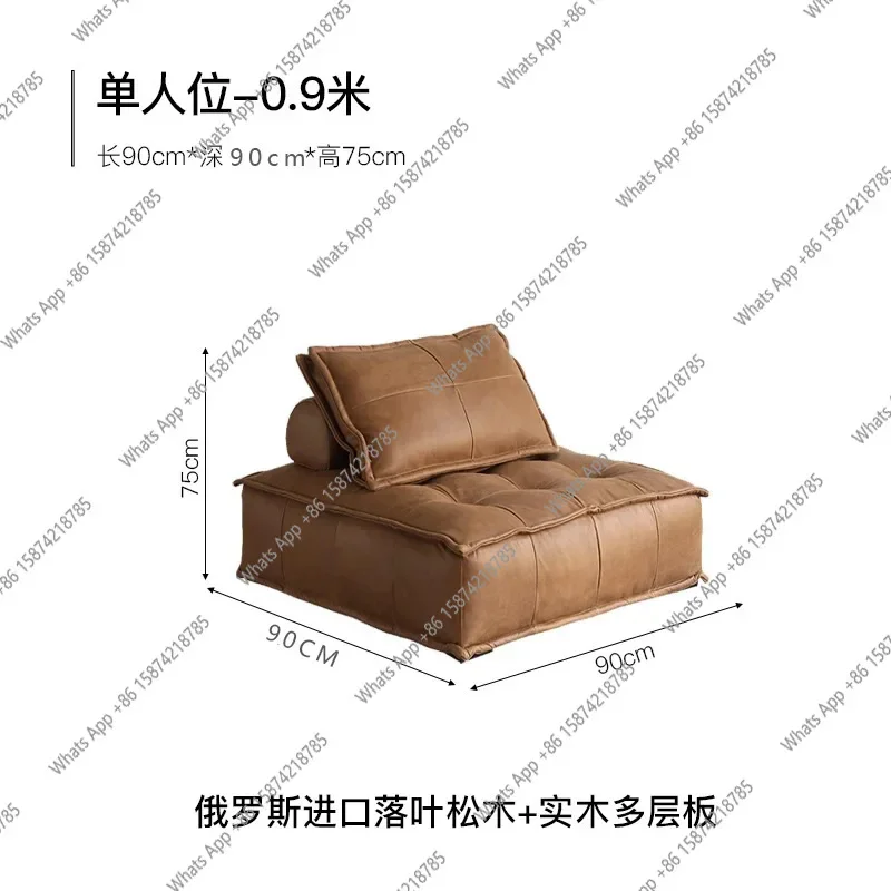 JJ Modular Sofa, Antique Small Apartment In The Living Room, Straight Row Tofu Blocks, Leather Art Fabric Sofa Designer