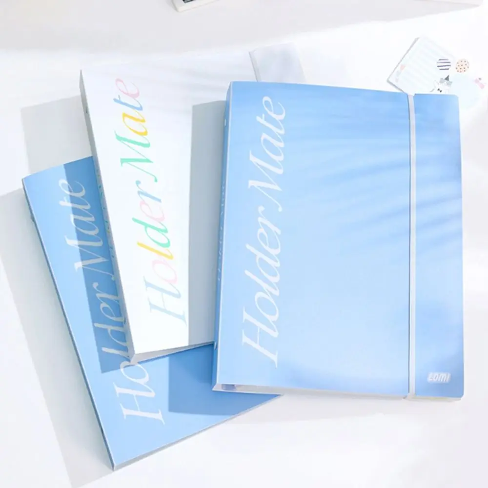 Loose Leaf A4 File Folder Transparent Students Stationery Data Book Detachable Office Storage Booklet Back To School Gift