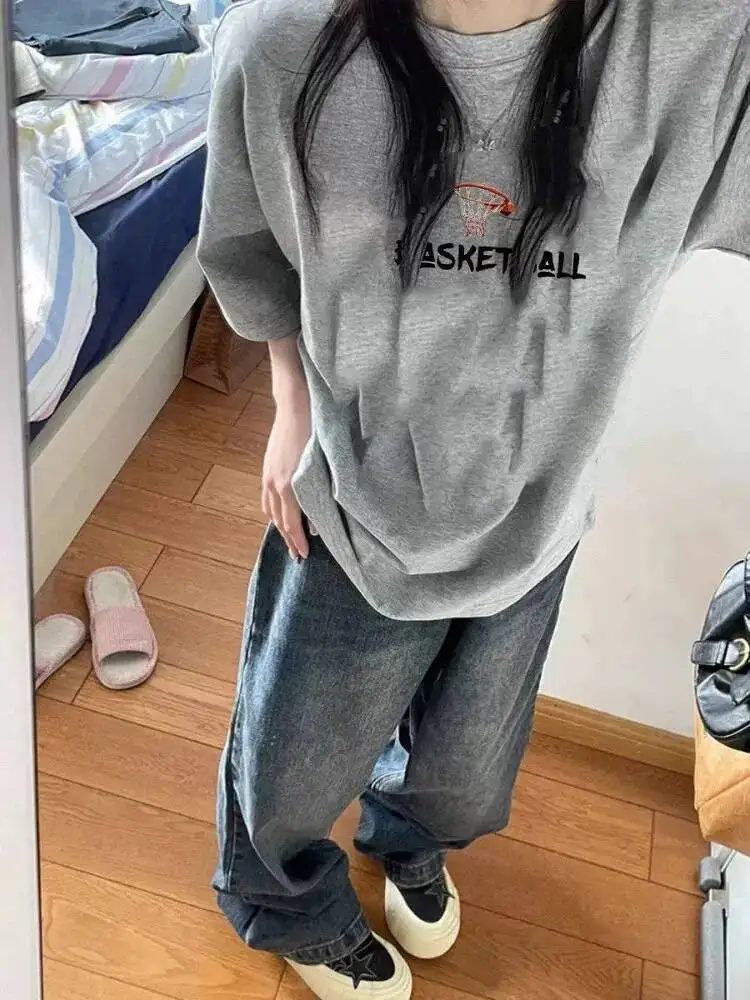 

Loose Fit Pure Cotton ort Sve T-irt ex Faionable Summer Casual Wear DK Mesa Brand round Ne Cool Sle