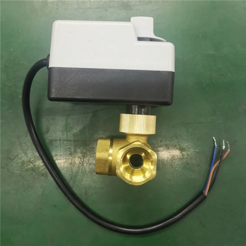 ABUL-2X Valvola a sfera attuatore elettrico aria condizionata AC220V DN15 Valvola a sfera elettrica a tre vie a tre fili a due comandi