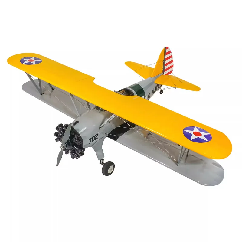 Stearman Pt-17 Scg37 Skin Light Wood Completed Version Pt-17 Arf Fixed Wing Remote Control Model Outdoor Toy Aircraft