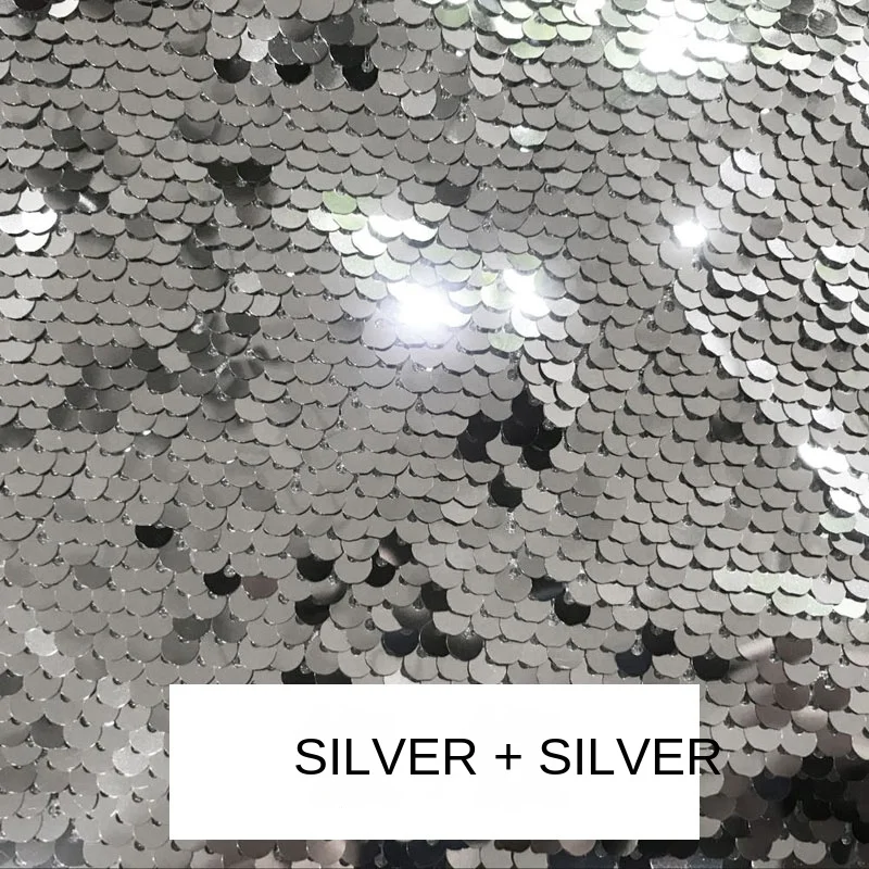 Two Colors Sequin Fabric Creative for Clothing Graffiti Wall Background Cloth Designer Diy Sewing Material Wholesale image 3