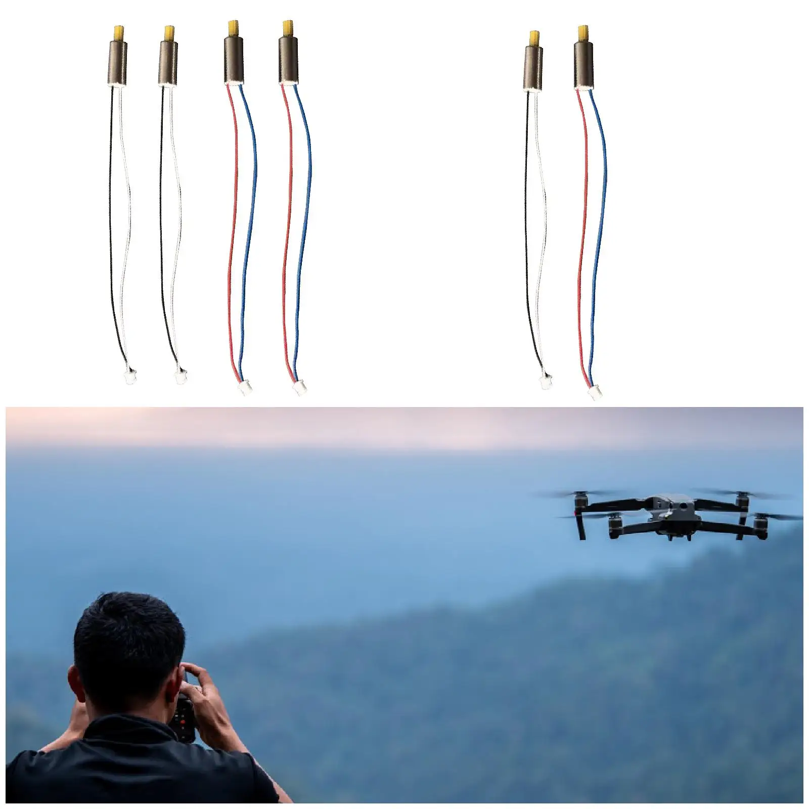 RC محرك الطائرة بدون طيار لتقوم بها بنفسك تعديل لتقوم بها بنفسك اكسسوارات معدنية إيجابية السلبية المحرك ل E99 الطائرة بدون طيار RC كوادكوبتر الملحقات