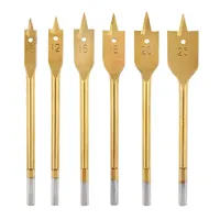6pcs Woodworking flat Drill Bit 10mm 12mm 16mm 18mm 20mm 25m Steel Spade Drill Bits Woodworking Hex Shank Wood Drilling Tool