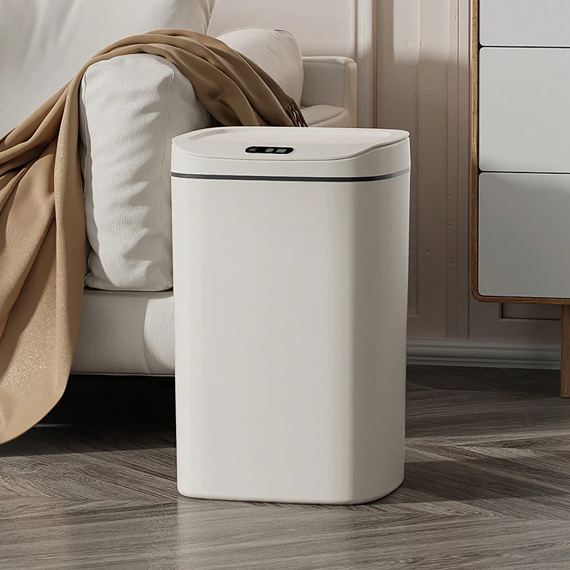 Intelligent Garbage Can Sensor Bin Wave Open Tight Seal Odor Block Simple Durable Easy Clean for Kitchen Bathroom