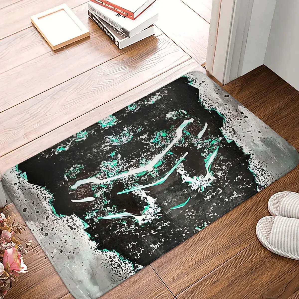 Dead Space Remake Game Non-slip Doormat Isaac Clarke Visor Carpet Living Room Kitchen Mat Outdoor Home Decor