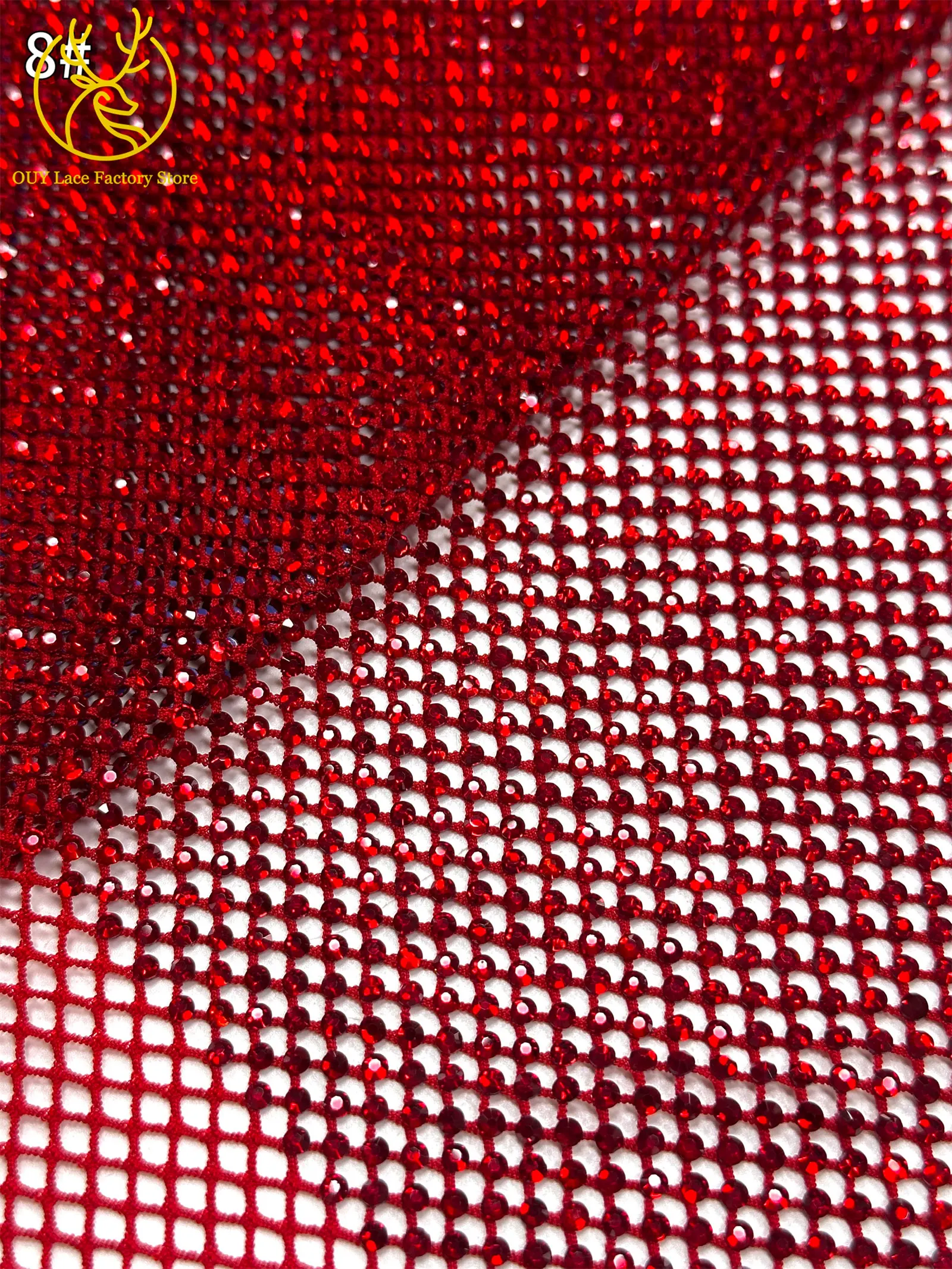 Hochwertiger Dubai-Steindiamant-Netzspitzenstoff Luxuriöser Afrikanischer Spitzenstoff Nigerianisches Nähmaterial für Damen-Abendkleider 2,5 Yards – Detail 17