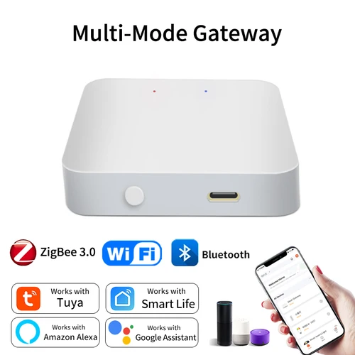 Tuya-puente de enlace multimodo inteligente, concentrador de enlace Bluetooth, puente, Control de hogar inteligente, aplicación Smart Life, Alexa, Google Home, Control por voz