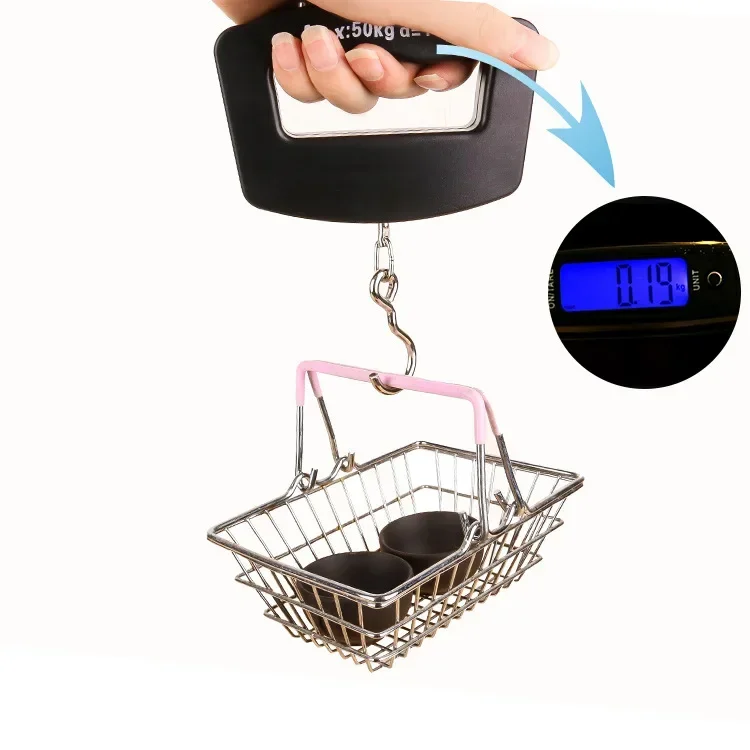 50kg Mini Portable Electronic Scale Home Household Supermarket Buying Vegetables Fishing Hook Scale Express Parcel Luggage