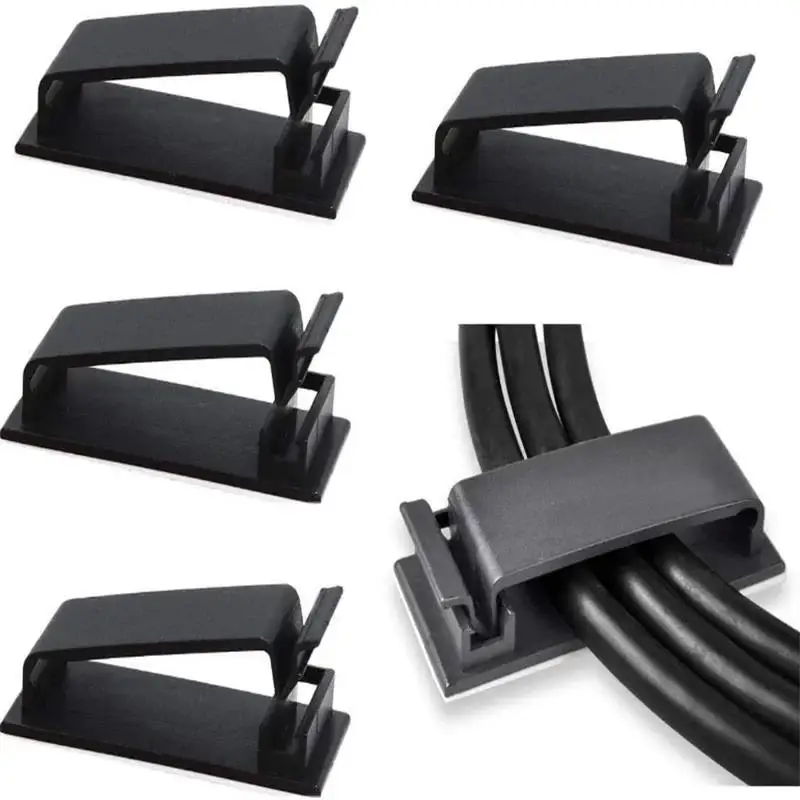 Self Adhesive Cable Clips Cord Organizer Damage Free Wire Management System for Home Office Car Desk TV Computer Wires