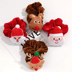 Christmas fawn plush large intestine hair tie female high elastic durable hair tie cute doll rubber band hair ornament head rope