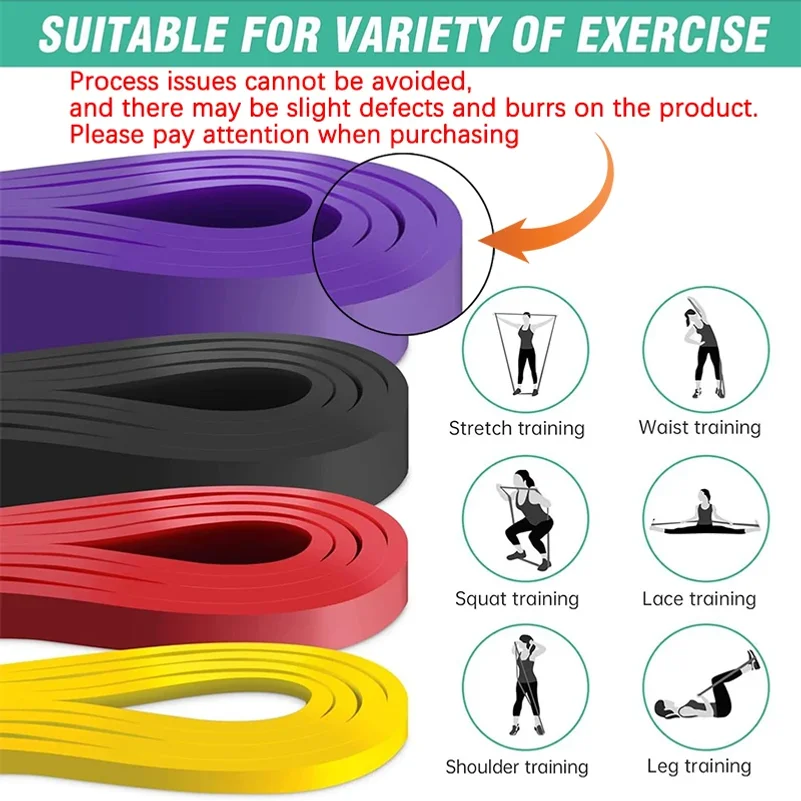 35~230lbs Heavy-Duty Resistance Band Agility Training Workout Gym Equipment Yoga Pilates Accessories Rubber Band Home Gym