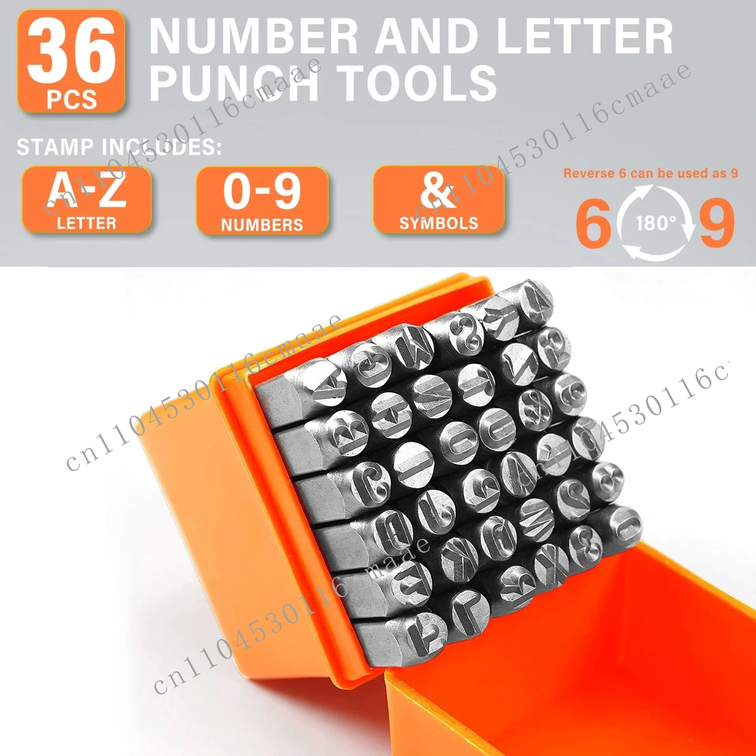 

Brand New 36 Pieces of 1.5mm-8mm Professional Seal Set Made of Perforated Alloy Steel with Steel Numbers and Letters