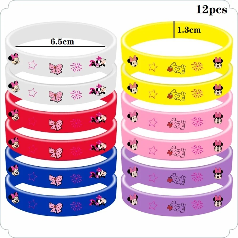 Disney Spiderman Silikon Armband flexible Cartoon Figur Minnie Mickey Manschette Armband Sport Armreif für Kinder Geburtstags geschenk